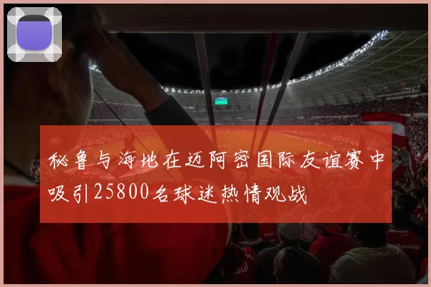 秘鲁与海地在迈阿密国际友谊赛中吸引25800名球迷热情观战