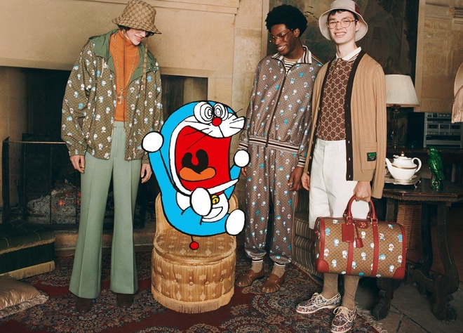 Gucci x Doraemon - Xu hướng thời trang thế giới